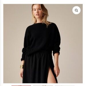 J.Crew J Crew relaxed textured crew neck sweater xs black